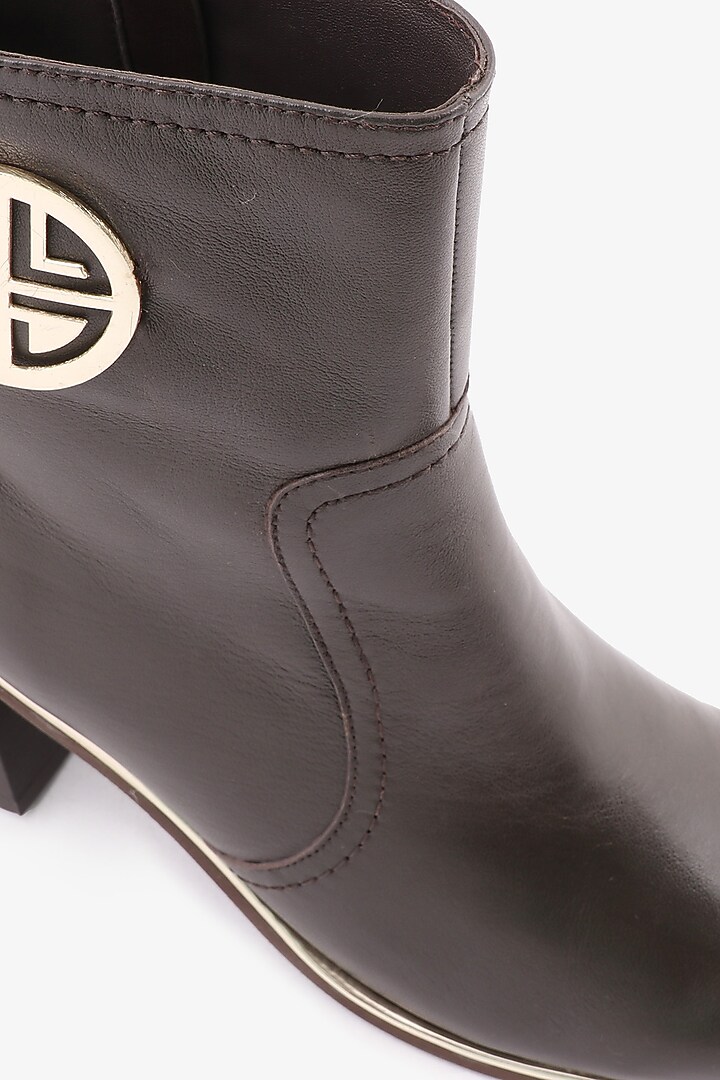 Brown Leather Hand Finished Boots by Toni Rossi at Pernia's Pop Up Shop