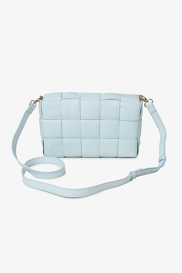 Aqua Leather Hand Finished Clutch Bag by TONI ROSSI at Pernia's Pop Up Shop