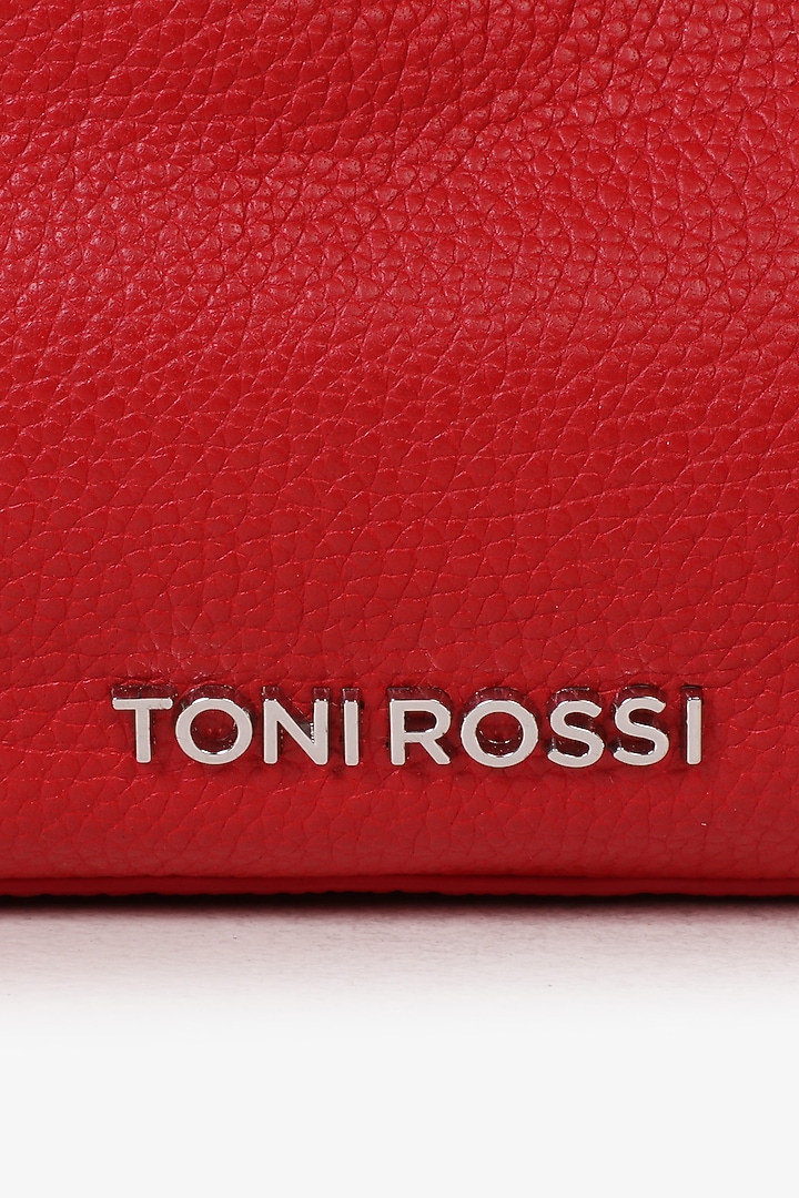 Red Soft Milled Leather Handbag by TONI ROSSI at Pernia's Pop Up Shop