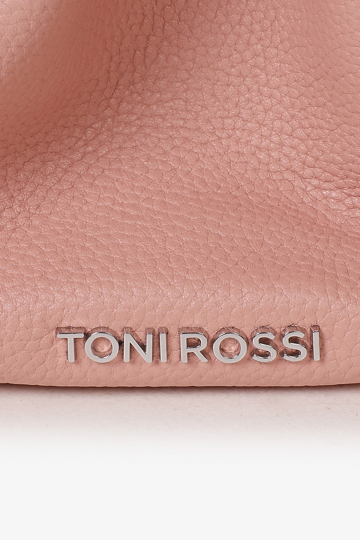Pink Soft Milled Leather Hand Finished Handbag by TONI ROSSI at Pernia's Pop Up Shop