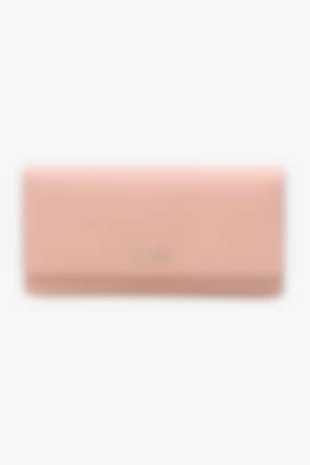 Pink Soft Milled Leather Hand Finished Clutch by TONI ROSSI