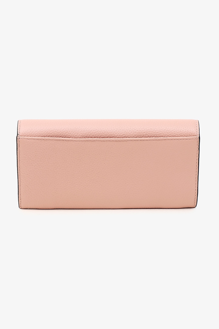 Pink Soft Milled Leather Hand Finished Clutch by TONI ROSSI at Pernia's Pop Up Shop
