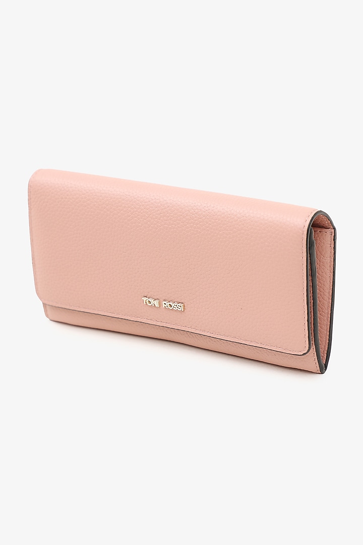 Pink Soft Milled Leather Hand Finished Clutch by TONI ROSSI at Pernia's Pop Up Shop