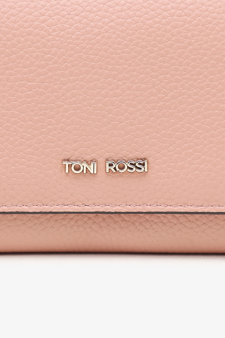 Pink Soft Milled Leather Hand Finished Clutch by TONI ROSSI at Pernia's Pop Up Shop