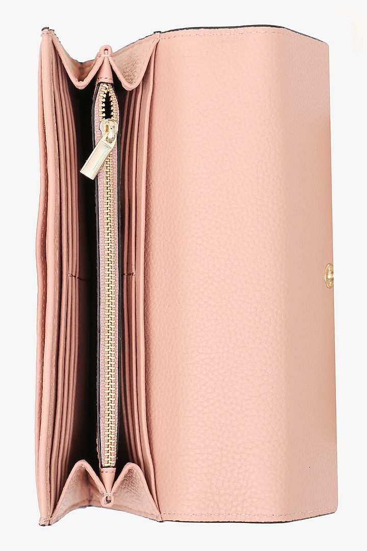 Pink Soft Milled Leather Hand Finished Clutch by TONI ROSSI at Pernia's Pop Up Shop