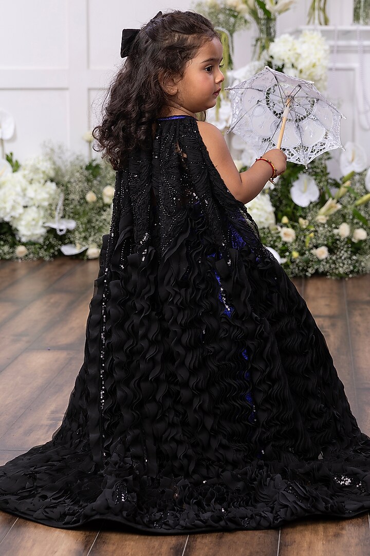 Royal Blue Imported Glitz Embellished Gown For Girls by TAMASHA at Pernia's Pop Up Shop