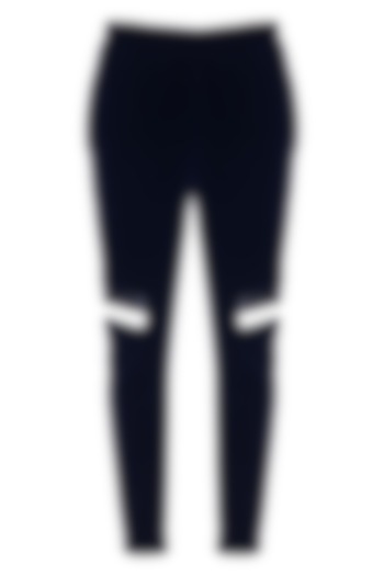 Dark Blue Striped Jogger Pants by The Natty Garb