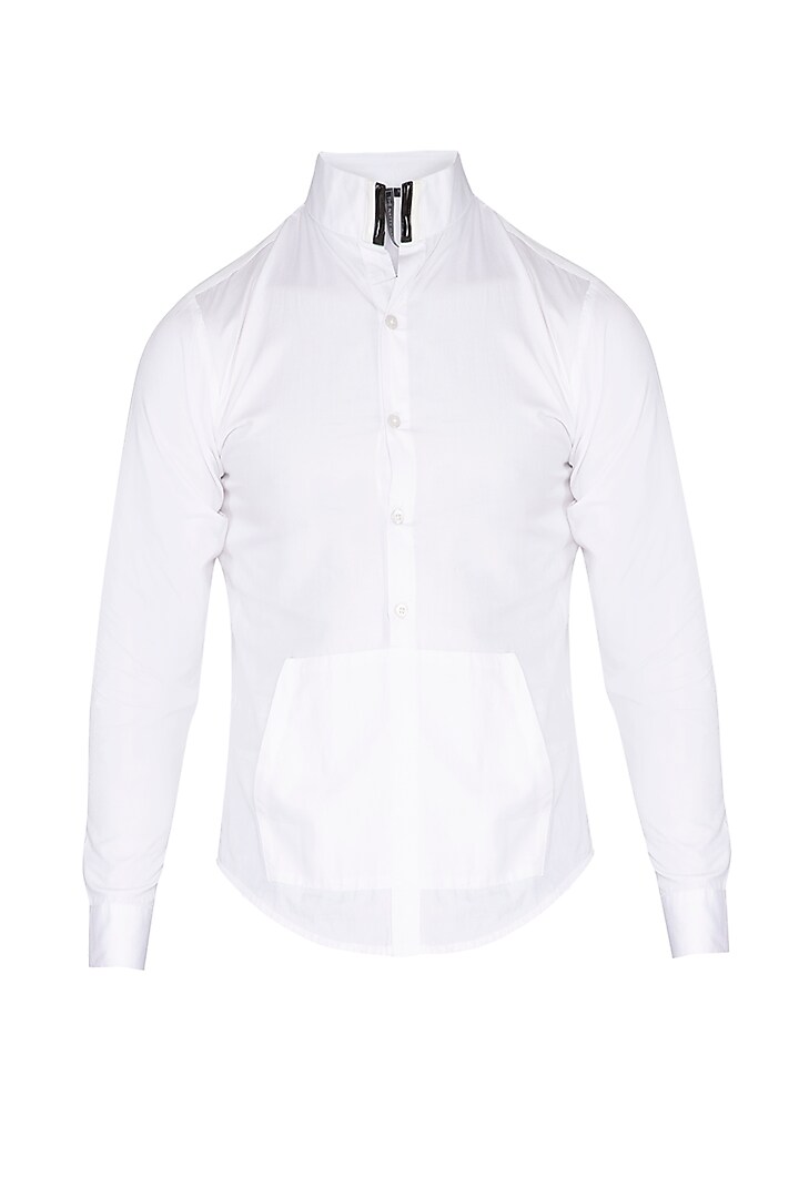 White High Collared Shirt by The Natty Garb
