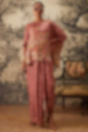 Mauve Pink Floral Printed Tunic Set by Kalista at Pernia's Pop Up Shop