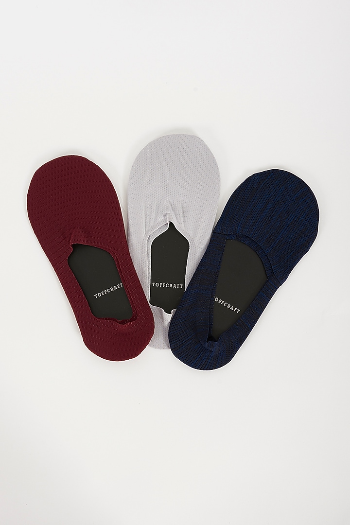 Multi-Colored Cotton Socks (Set of 3) by TOFFCRAFT at Pernia's Pop Up Shop