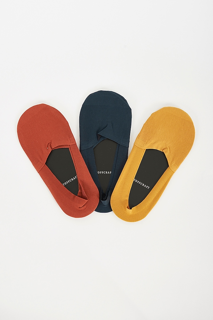 Multi-Colored Socks In Cotton (Set of 3) by TOFFCRAFT at Pernia's Pop Up Shop