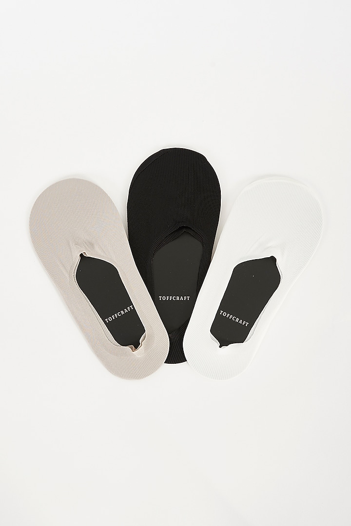 Multi-Colored Cotton Socks (Set of 3) by TOFFCRAFT at Pernia's Pop Up Shop