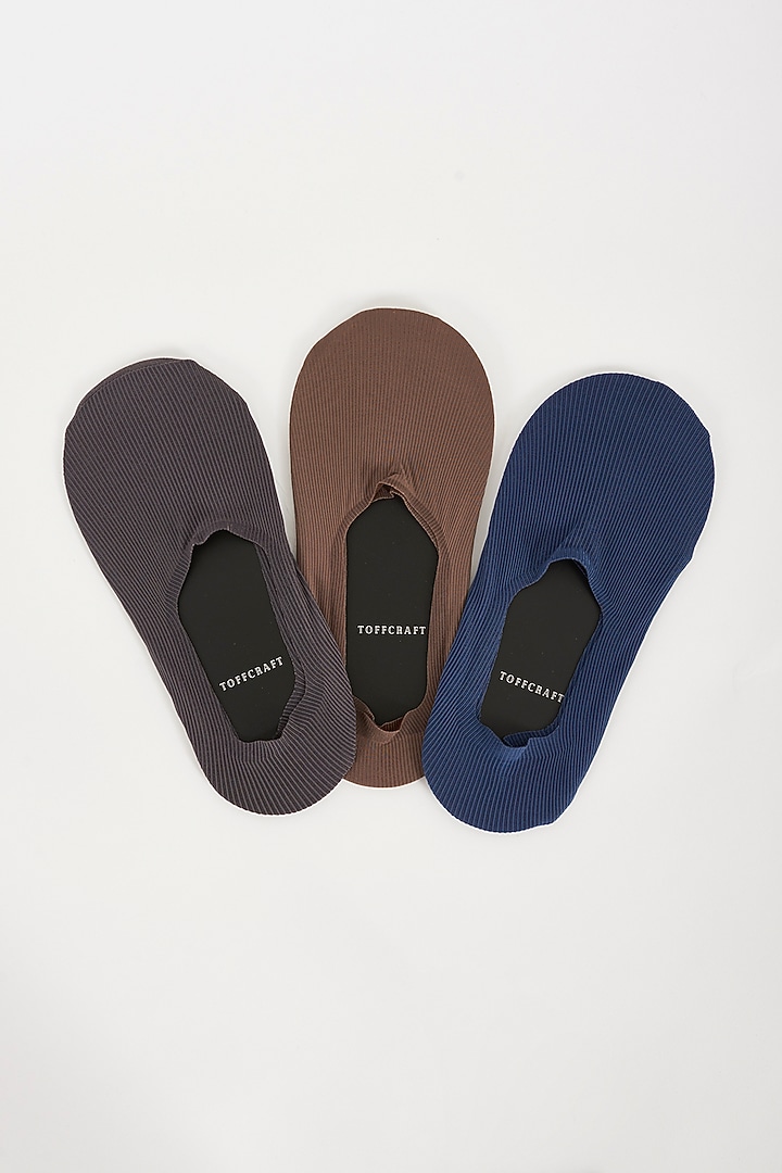 Multi-Colored Cotton Socks (Set of 3) by TOFFCRAFT at Pernia's Pop Up Shop