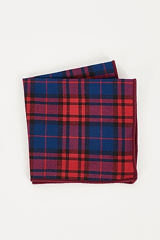 Red Printed Pocket Square by TOFFCRAFT