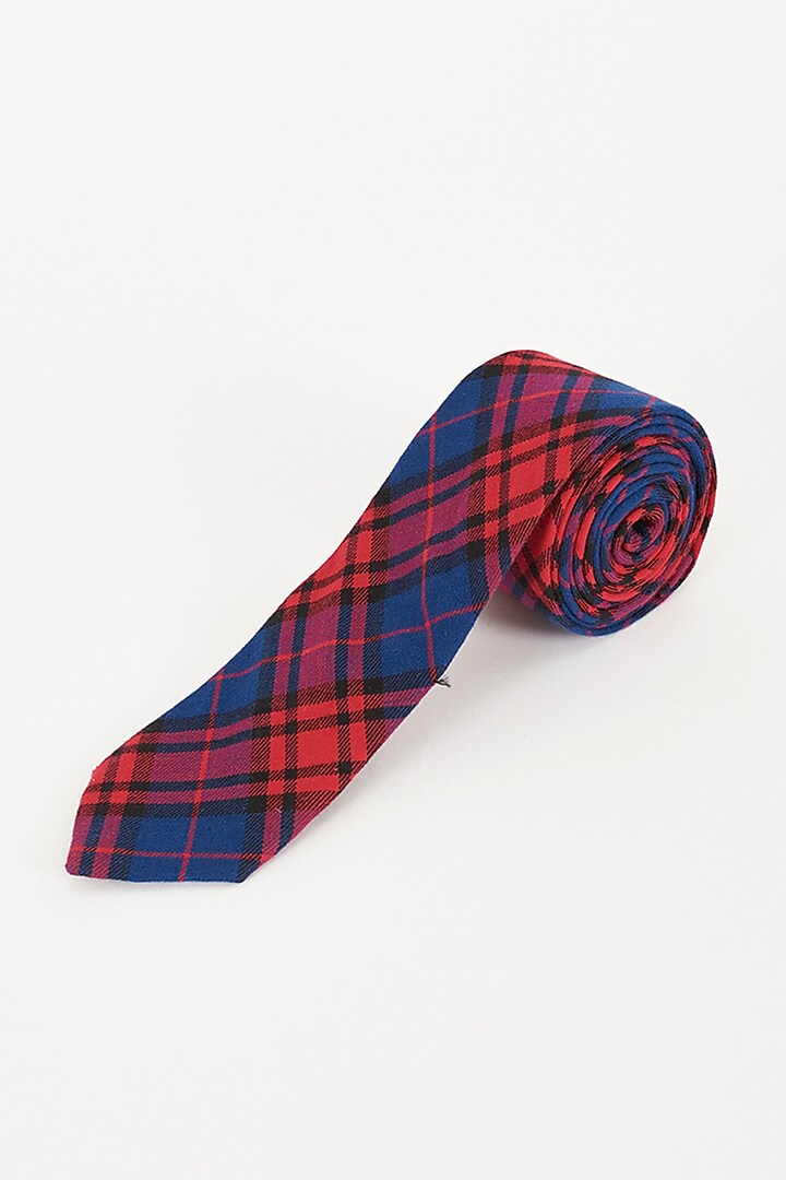 Red Checkered Necktie by TOFFCRAFT