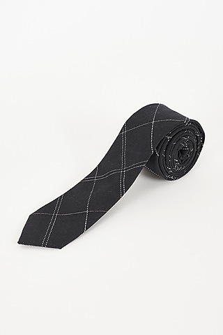 Blue Checkered Necktie by TOFFCRAFT