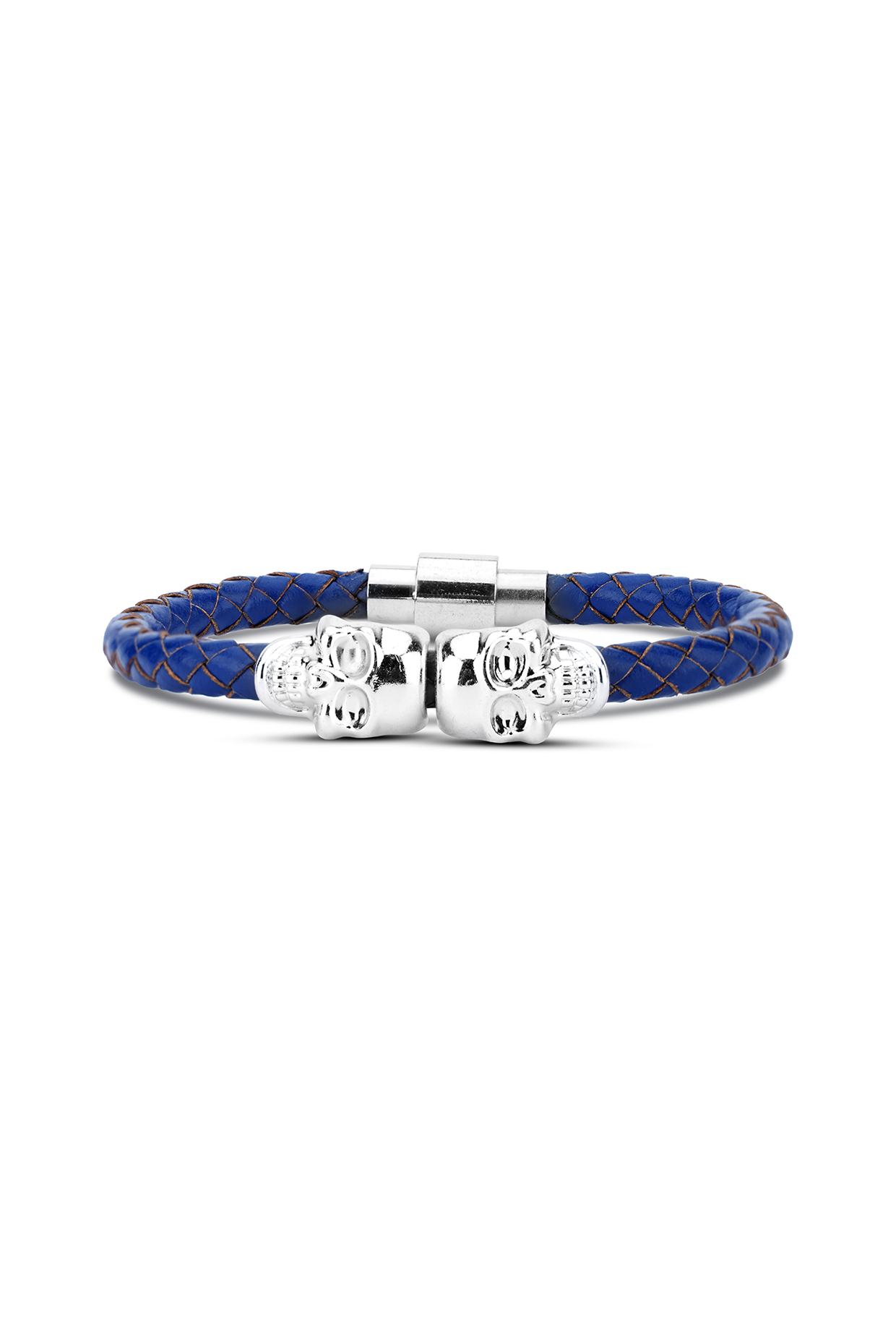 Silver Finish Bracelet With Skull Charm by TOFFCRAFT at Pernia's Pop Up Shop