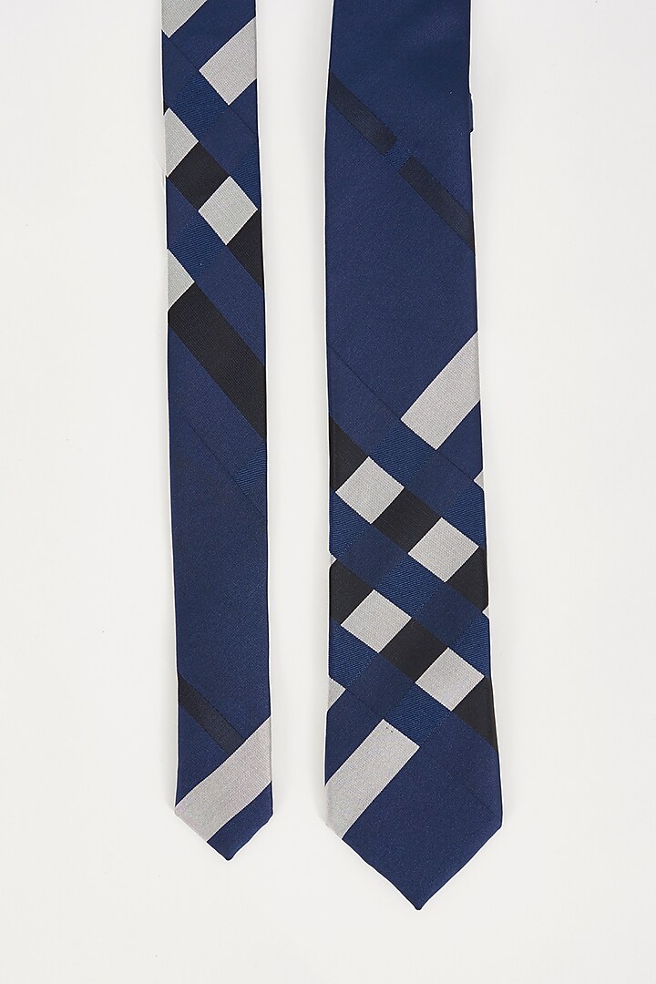 Blue Printed Necktie by TOFFCRAFT at Pernia's Pop Up Shop