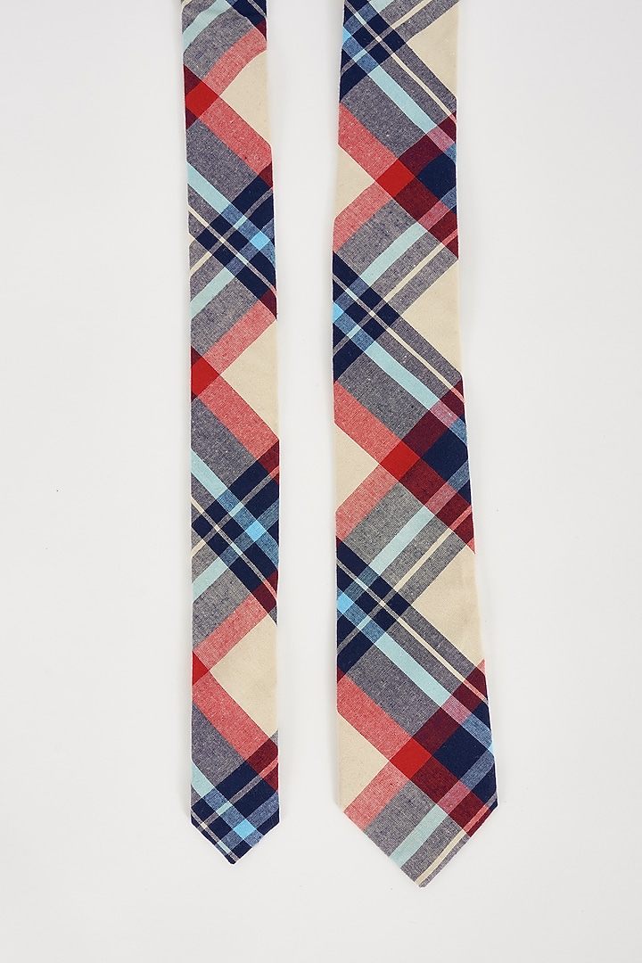 Cream Printed Necktie by TOFFCRAFT at Pernia's Pop Up Shop