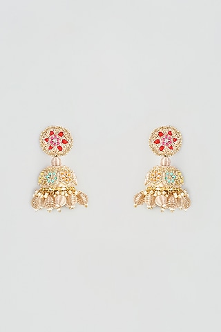 Aari & Zardosi Hand Emrboidered Dangler Earrings by TONOTO