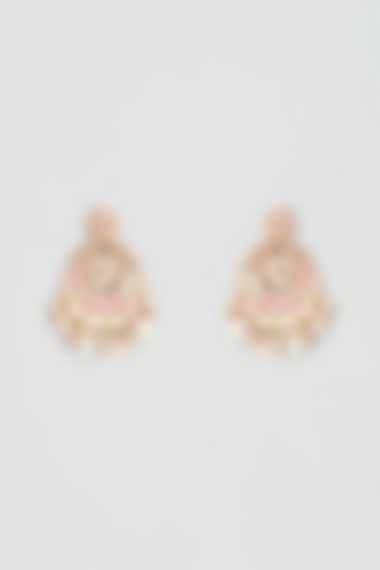 Aari & Zardosi Hand Embroidered Chandbali Earrings by TONOTO