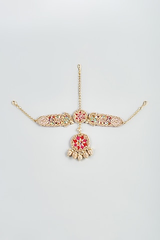 Aari & Zardosi Hand Embroidered Matha Patti by TONOTO