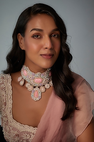 Aari & Zardosi Hand Embroidered Choker Necklace by TONOTO