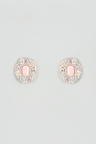 Aari & Zardosi Hand Embroidered Stud Earrings by TONOTO