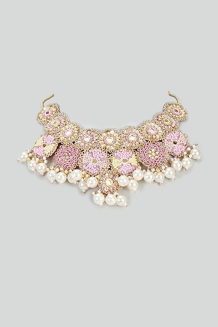 Aari & Zardosi Hand Embroidered Necklace by TONOTO at Pernia's Pop Up Shop