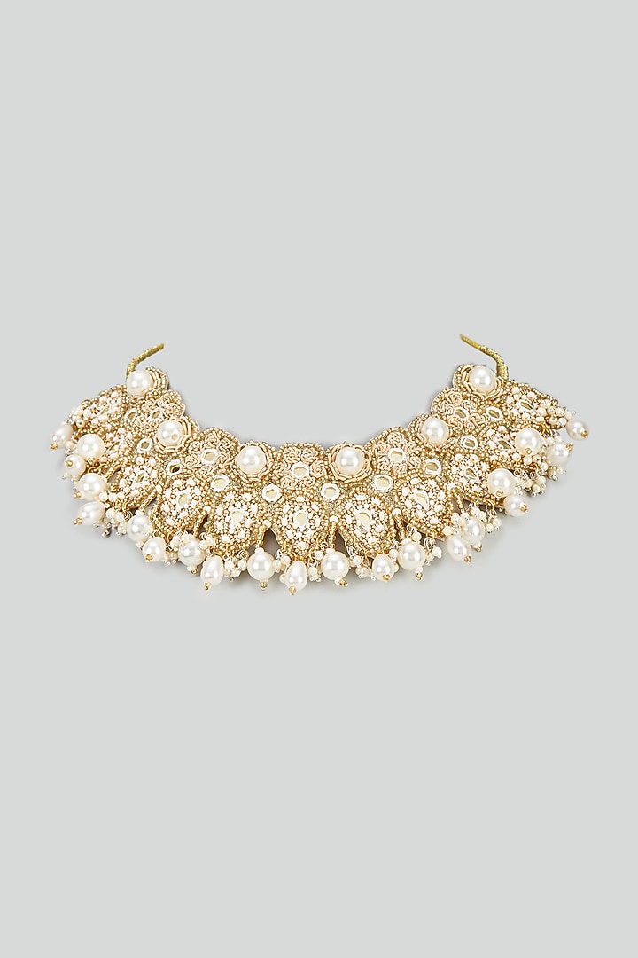 Aari & Zardosi Hand Embroidered Necklace by TONOTO at Pernia's Pop Up Shop