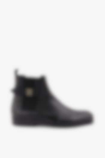 Black Leather Boots by TONI ROSSI MEN