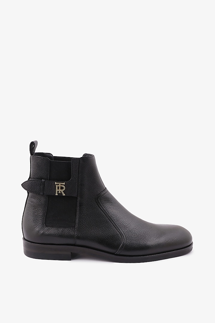 Black Leather Boots by TONI ROSSI MEN
