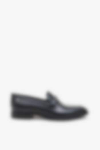 Black Leather Loafers by TONI ROSSI MEN at Pernia's Pop Up Shop