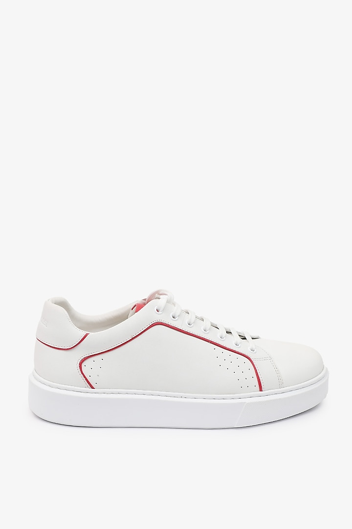 White Leather Sneakers by TONI ROSSI MEN