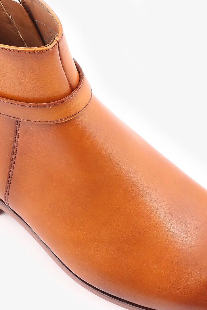 Tan Leather Chelsea Boots by TONI ROSSI MEN at Pernia's Pop Up Shop