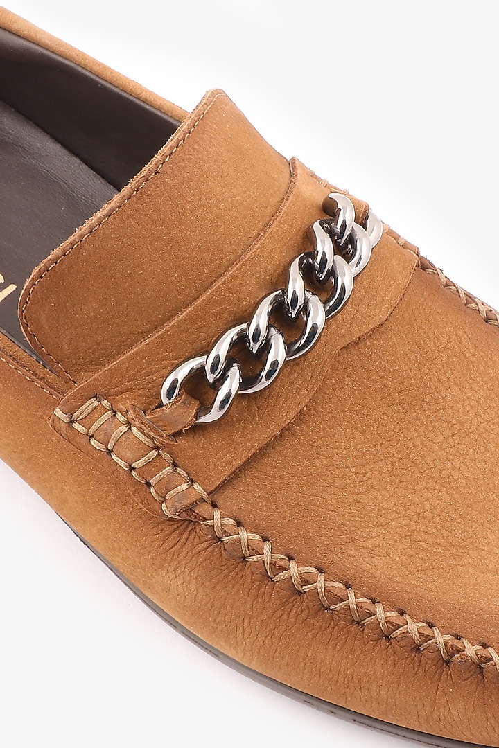 Sand Leather Loafers by TONI ROSSI MEN at Pernia's Pop Up Shop