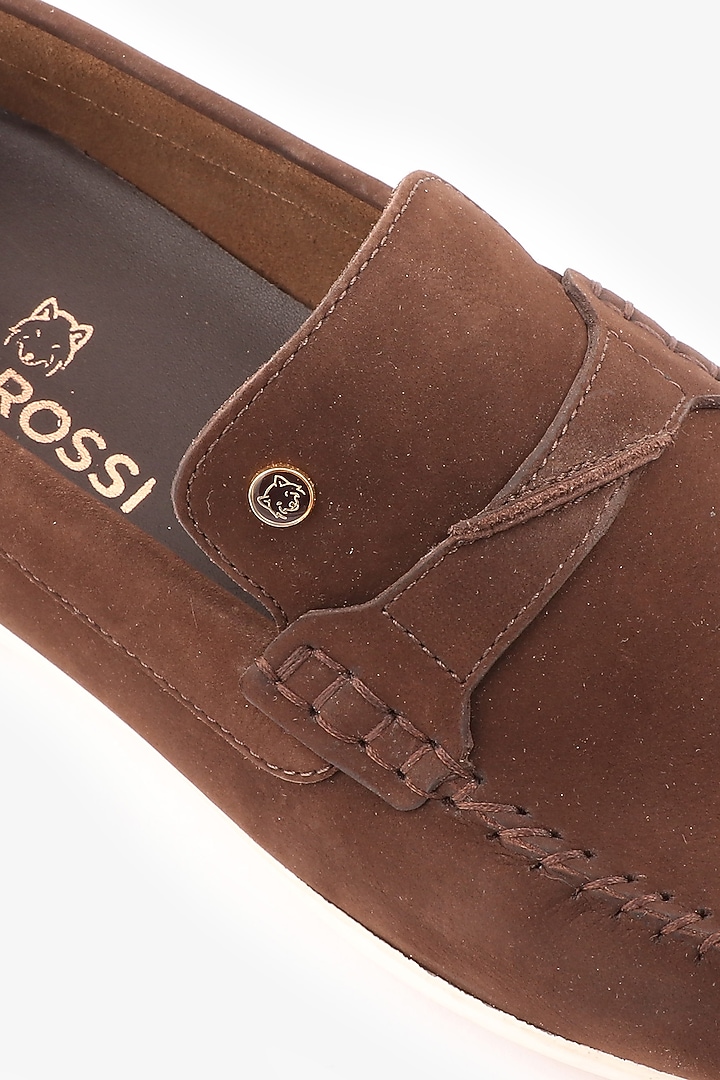 Brown Leather Loafers by TONI ROSSI MEN at Pernia's Pop Up Shop