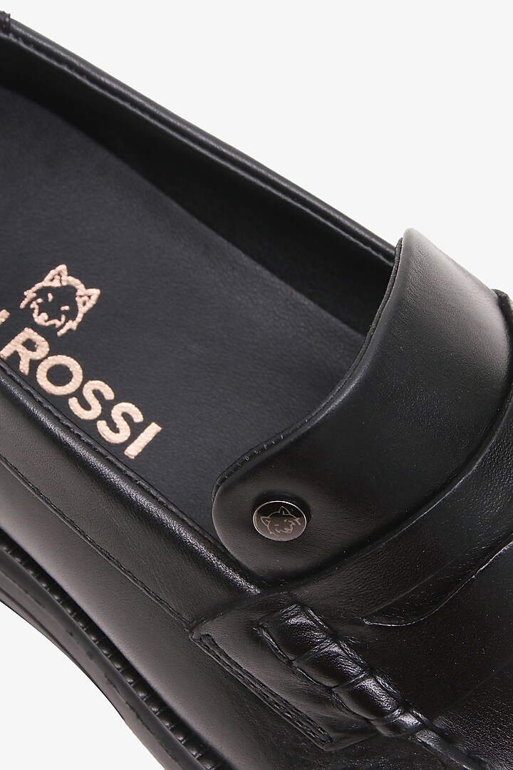 Black Leather Loafers by TONI ROSSI MEN at Pernia's Pop Up Shop