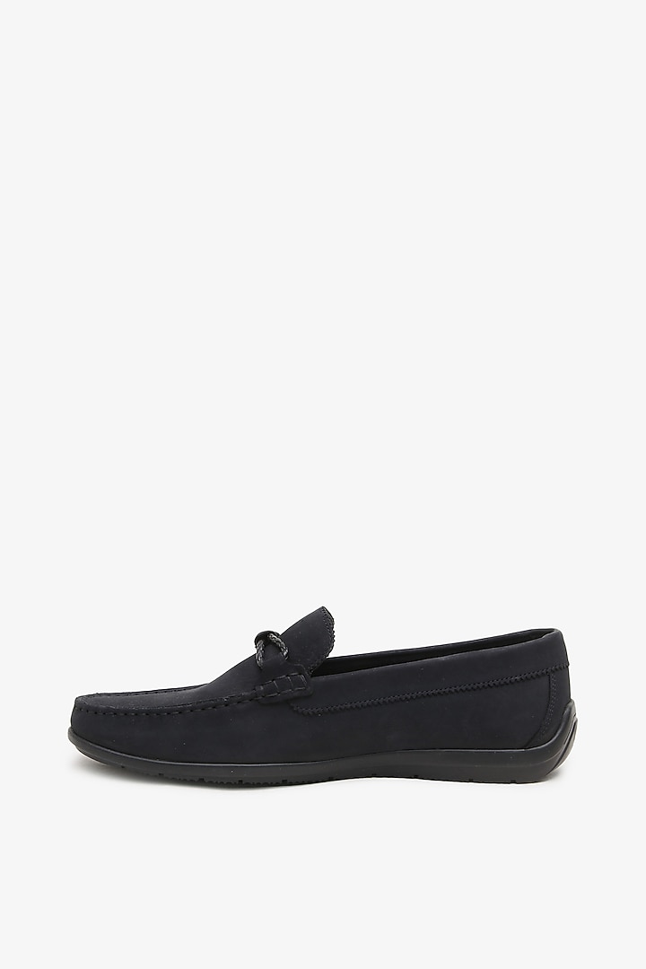 Blue Leather Mocassin Shoes by TONI ROSSI MEN at Pernia's Pop Up Shop