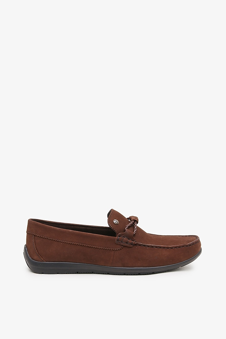 Brown Leather Mocassin Shoes by TONI ROSSI MEN at Pernia's Pop Up Shop