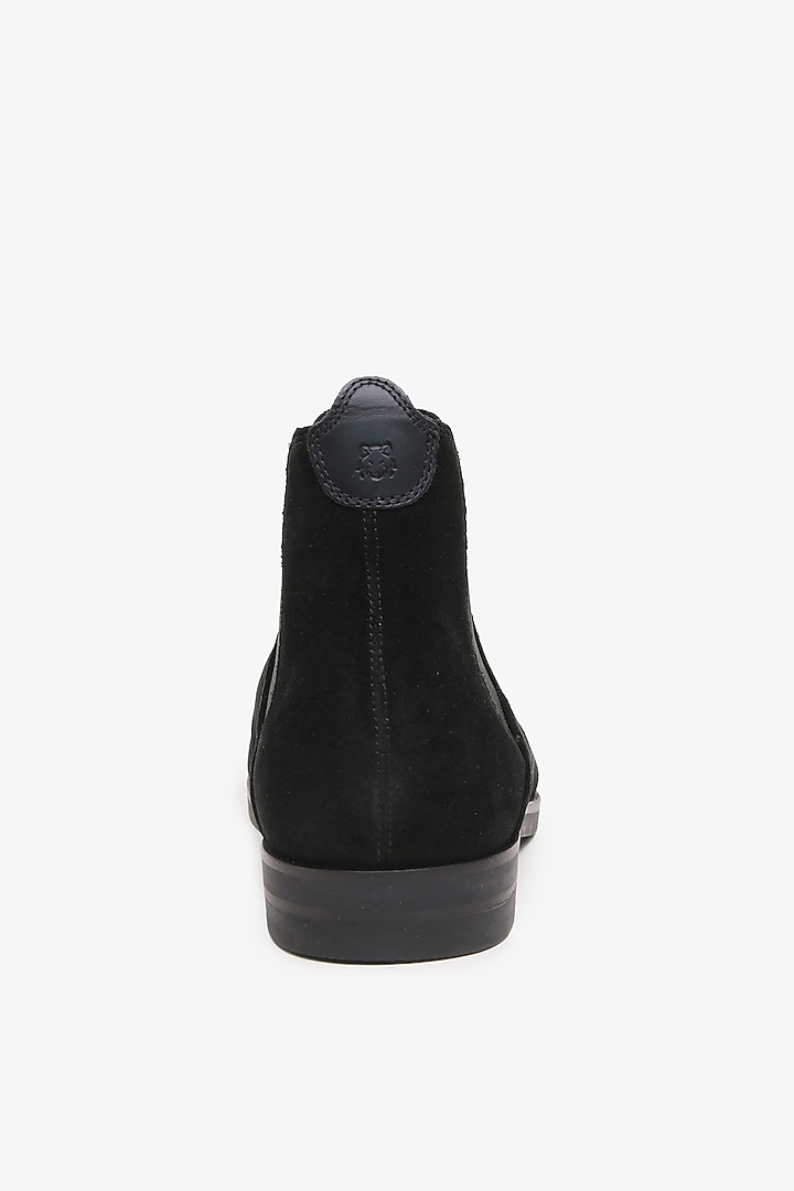 Black Leather Chelsea Boots by TONI ROSSI MEN at Pernia's Pop Up Shop