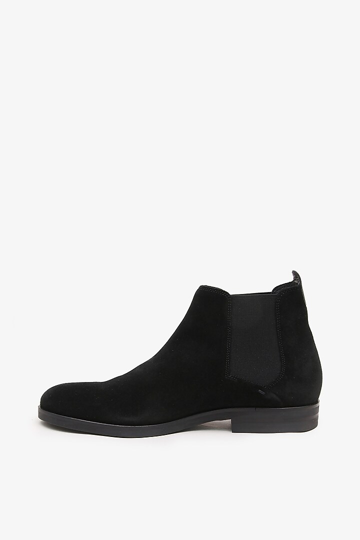Black Leather Chelsea Boots by TONI ROSSI MEN at Pernia's Pop Up Shop