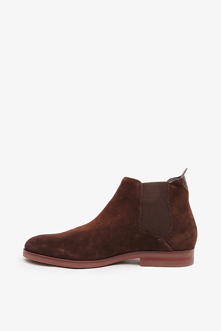 Brown Leather Chelsea Boots by TONI ROSSI MEN at Pernia's Pop Up Shop