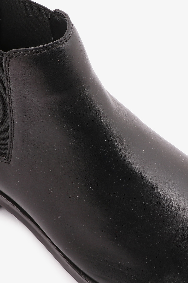 Black Leather Chelsea Boots by TONI ROSSI MEN at Pernia's Pop Up Shop