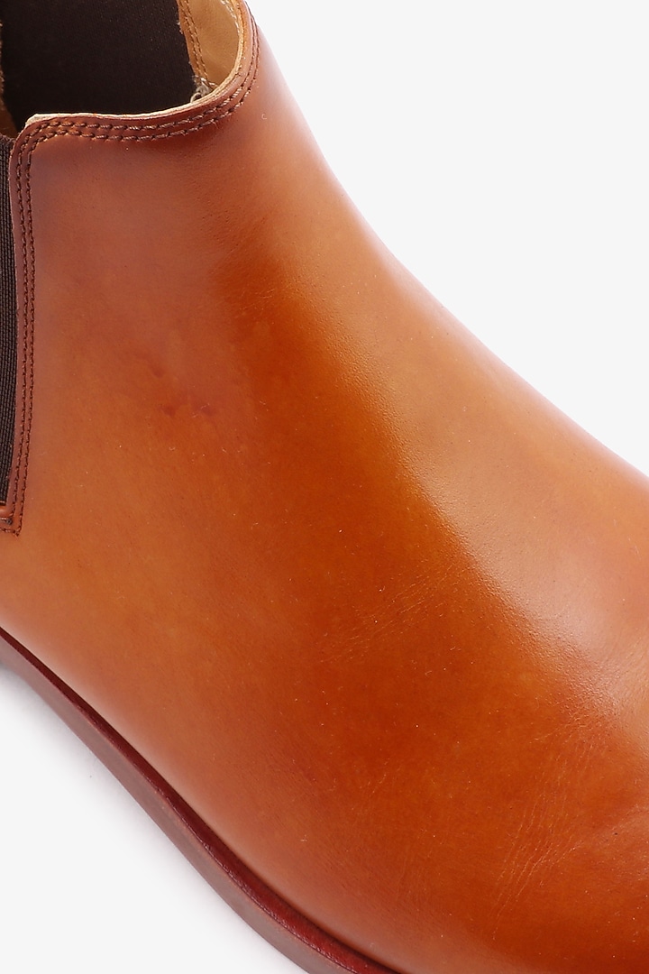 Tan Leather Chelsea Boots by TONI ROSSI MEN at Pernia's Pop Up Shop