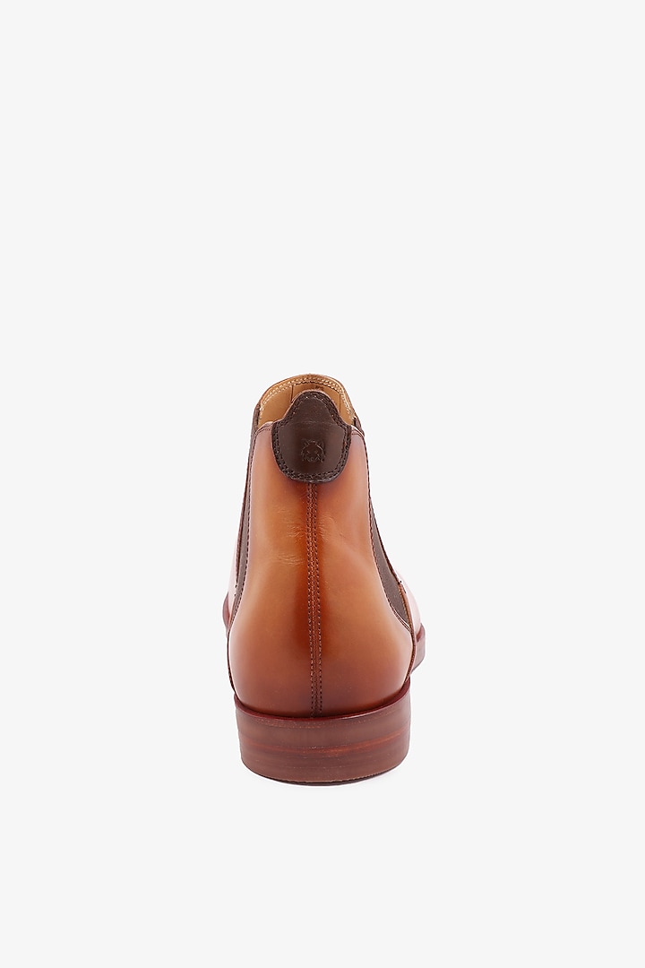 Tan Leather Chelsea Boots by TONI ROSSI MEN at Pernia's Pop Up Shop
