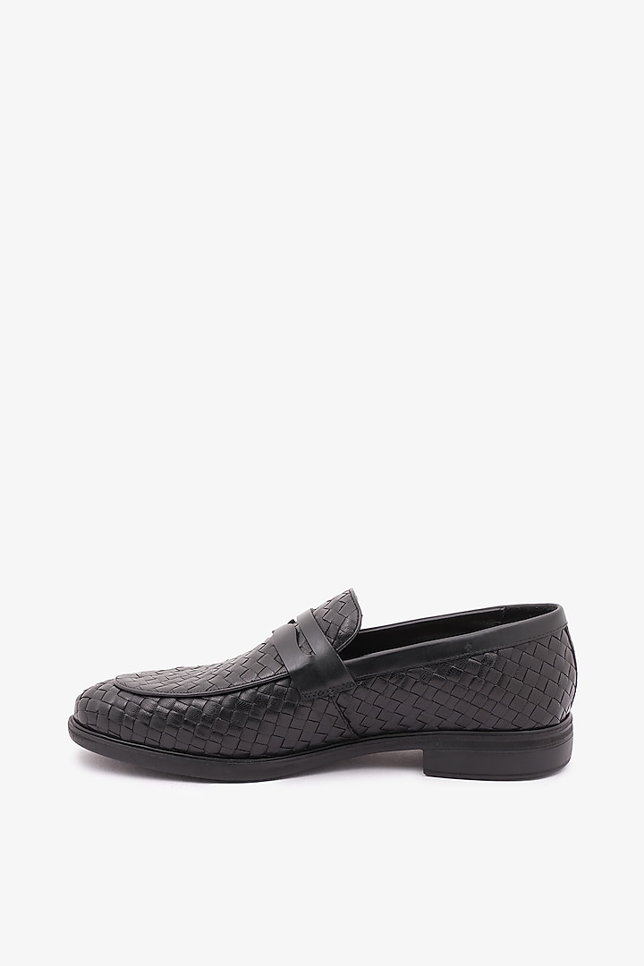 Black Leather Loafers by TONI ROSSI MEN at Pernia's Pop Up Shop