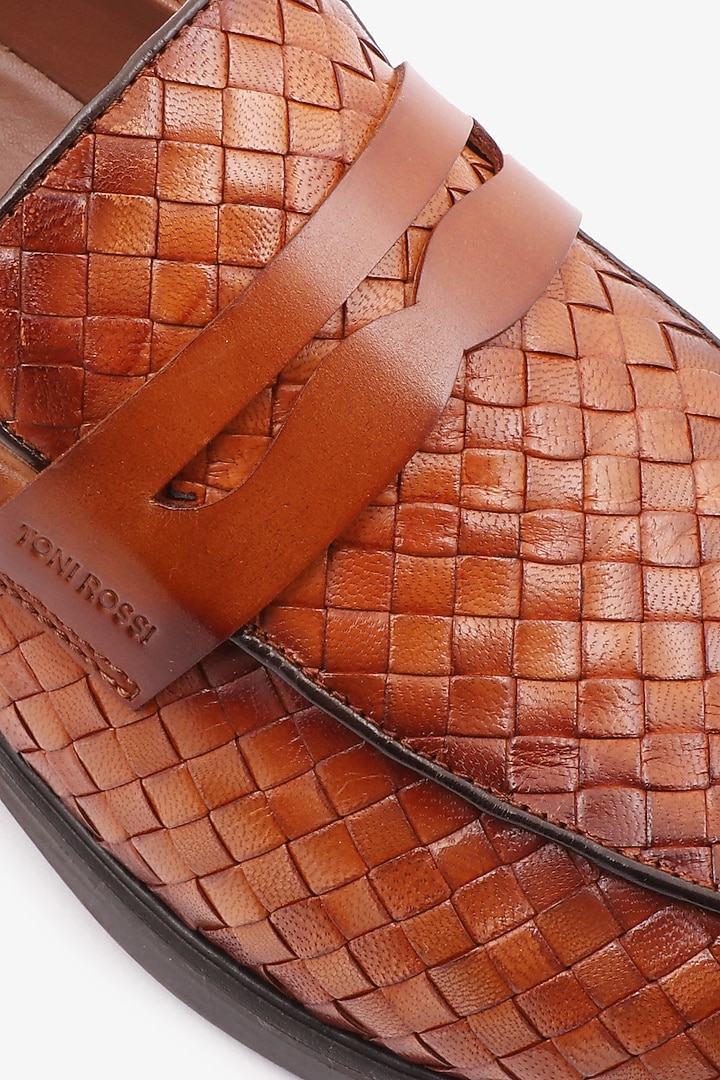 Brown Leather Loafers by TONI ROSSI MEN at Pernia's Pop Up Shop