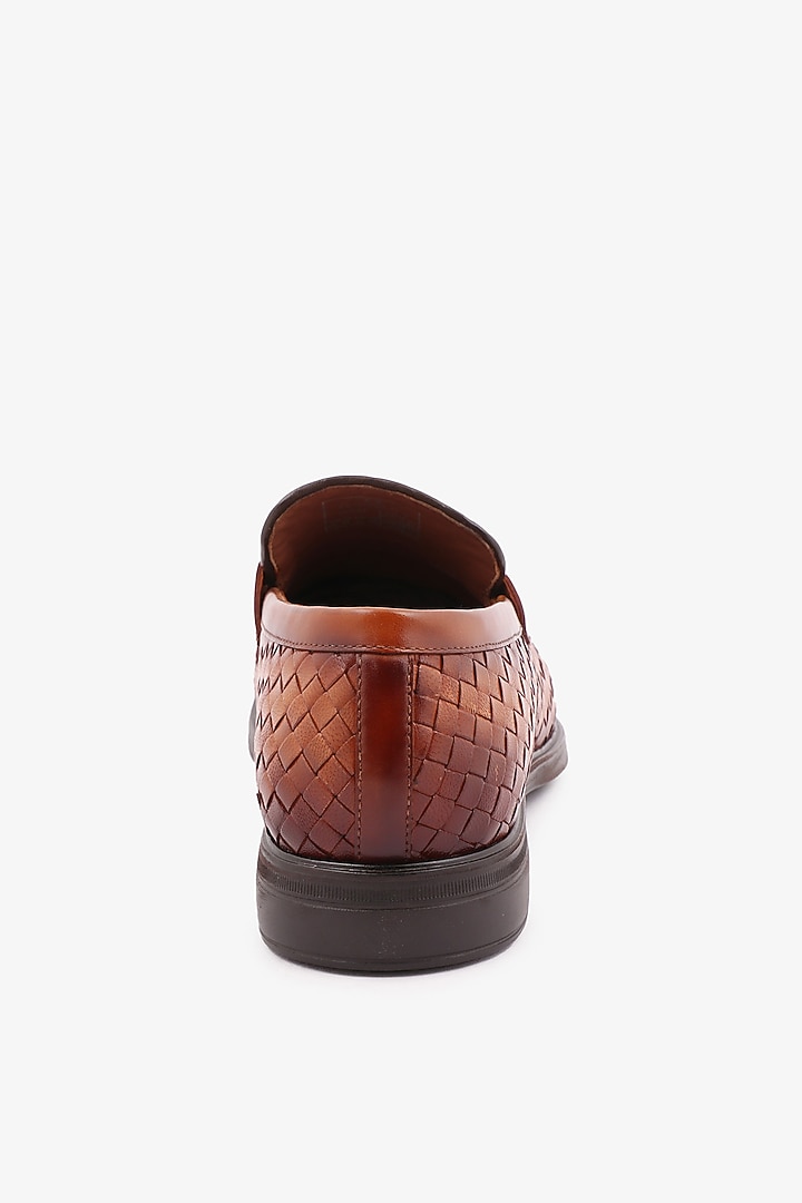 Brown Leather Loafers by TONI ROSSI MEN at Pernia's Pop Up Shop