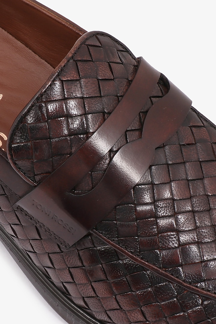 Brown Leather Loafers by TONI ROSSI MEN at Pernia's Pop Up Shop